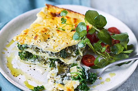 A vegetarian lasagne packed with greens is a brilliant option for vegetarians and meat eaters, and since this one can be made ahead and frozen, it's ideal for busy weeknights.
