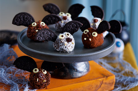 Cast a spell over your home this Halloween with some frightening sweet treats. These chocolatey bats will fly off the table before you can say boo!