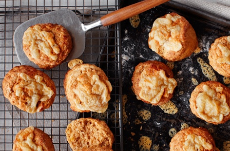 The rich flavours of Red Leicester cheese and salty Marmite are a match made in heaven in these delicious scones