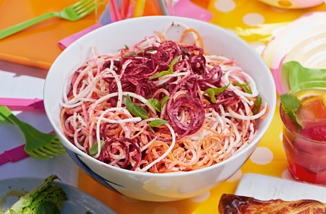 Zesty orange brings refreshing flavour to this crunchy, colourful slaw, while yogurt adds a delicate creaminess. This wonderfully simple side will look and taste great at any summer party or barbecue