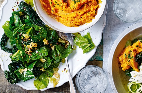 This super speedy side takes just 10 minutes to rustle up and makes the most of crunchy kale and fresh greens. Simply stir-fry with garlic and chilli for a vegan-friendly side dish that's full of satisfying textures