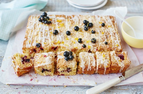 This dreamy summer bake is perfect for packing away into your picnic hamper. Combining zingy lemon, creamy coconut and tart blackcurrant, it's a gorgeous sweet treat that is sure to be a huge hit with kids and adults alike