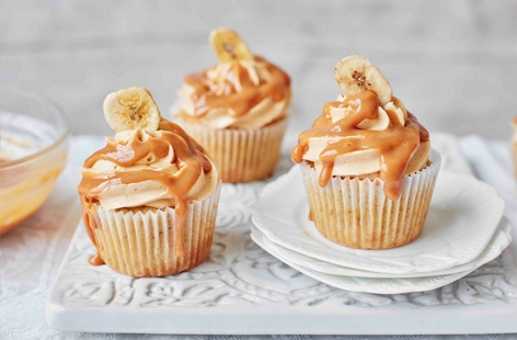 There's nothing quite like a cupcake to help pick up your afternoon and this banana, caramel and cashew butter cupcake recipe is about as simple as it gets. Topped with a salted caramel drizzle, these cute little cakes also taste just as good as they look.