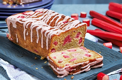 Vibrant pink rhubarb brings delicious tart flavour that works wonderfully in this beautiful, sweet tea cake. Follow this easy baking recipe to make the most of this fantastic seasonal fruit
