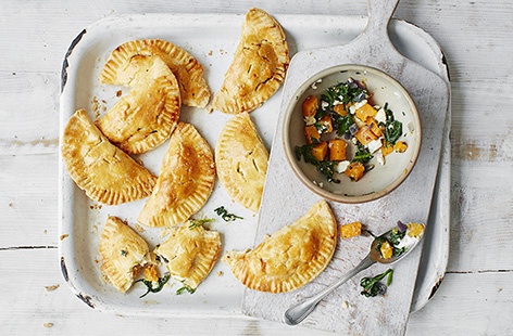 Following a gluten-free diet needn't mean you have to pass on the pasties this picnic season. These moreish, gorgeously golden bakes are packed with butternut squash, spinach, feta cheese and a kick of chilli, and are perfect for spicing up your hamper