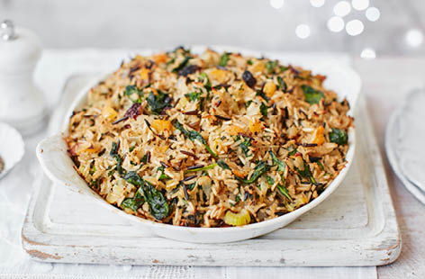 Perfect for enjoying as a Christmas side or for stuffing into the neck of your turkey, this delicious gluten-free stuffing is packed with classic festive fruits and fragrant herbs