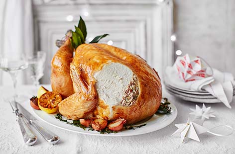 Brining your turkey before roasting it will keep the meat deliciously juicy and tender and you can even prepare this the night before, as well as the stuffing. Ginger, lime and pork all combine in this recipe to add a zest and subtle spice.