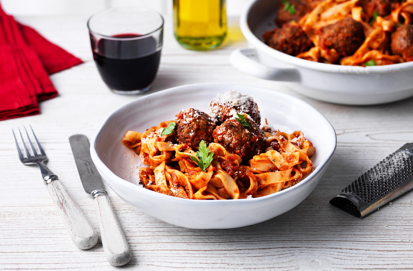 Pasta with meatballs recipe