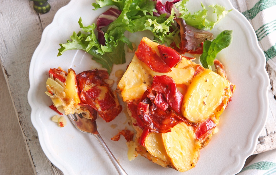 Chorizo, potato and pepper tortilla recipe