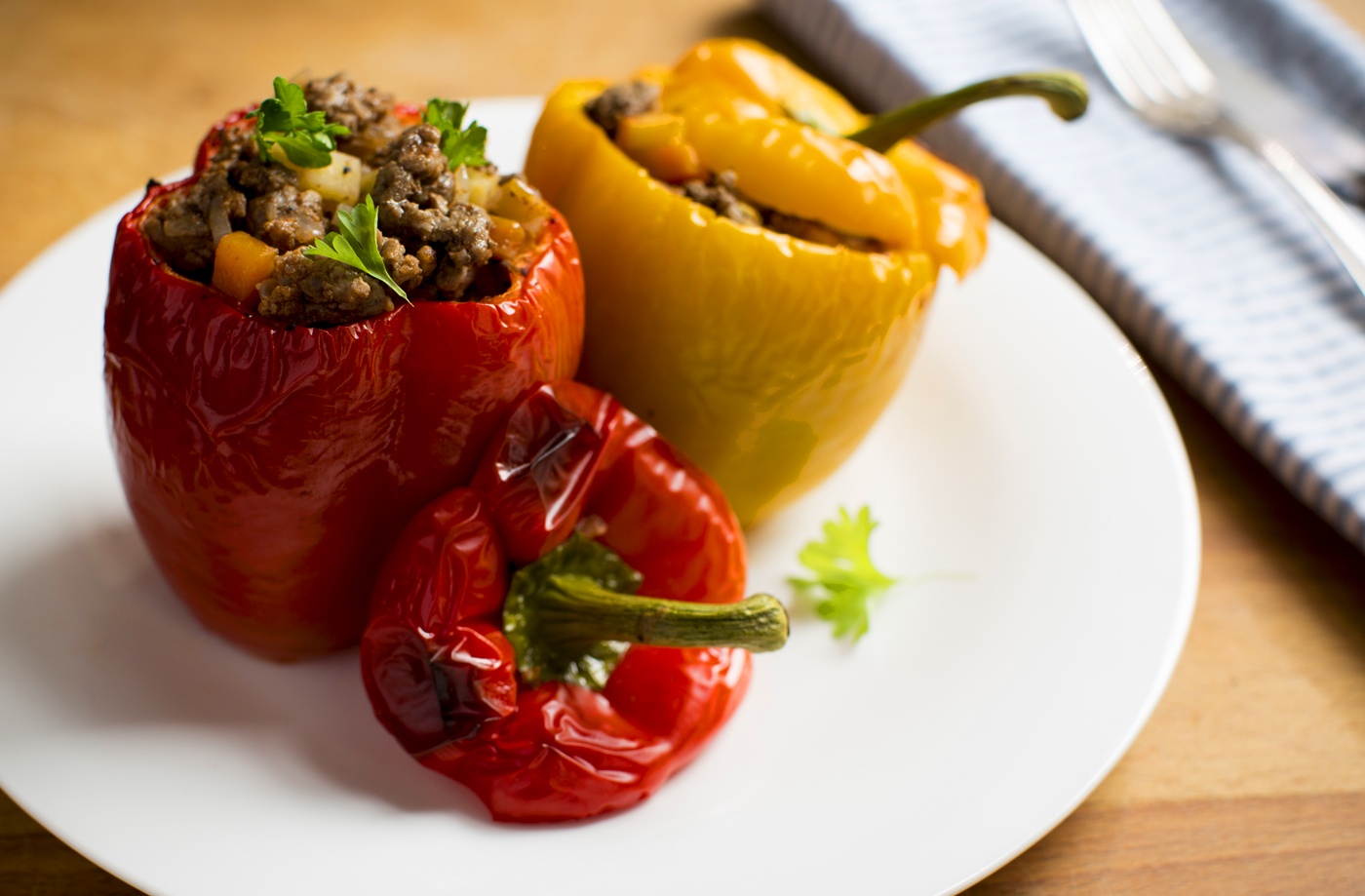 Beef stuffed peppers recipe