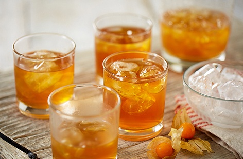 This Rooibos iced-tea drink, with honey and ginger, can be mixed in a pitcher for sharing – you can also pep it up with a splash of dark, spiced rum