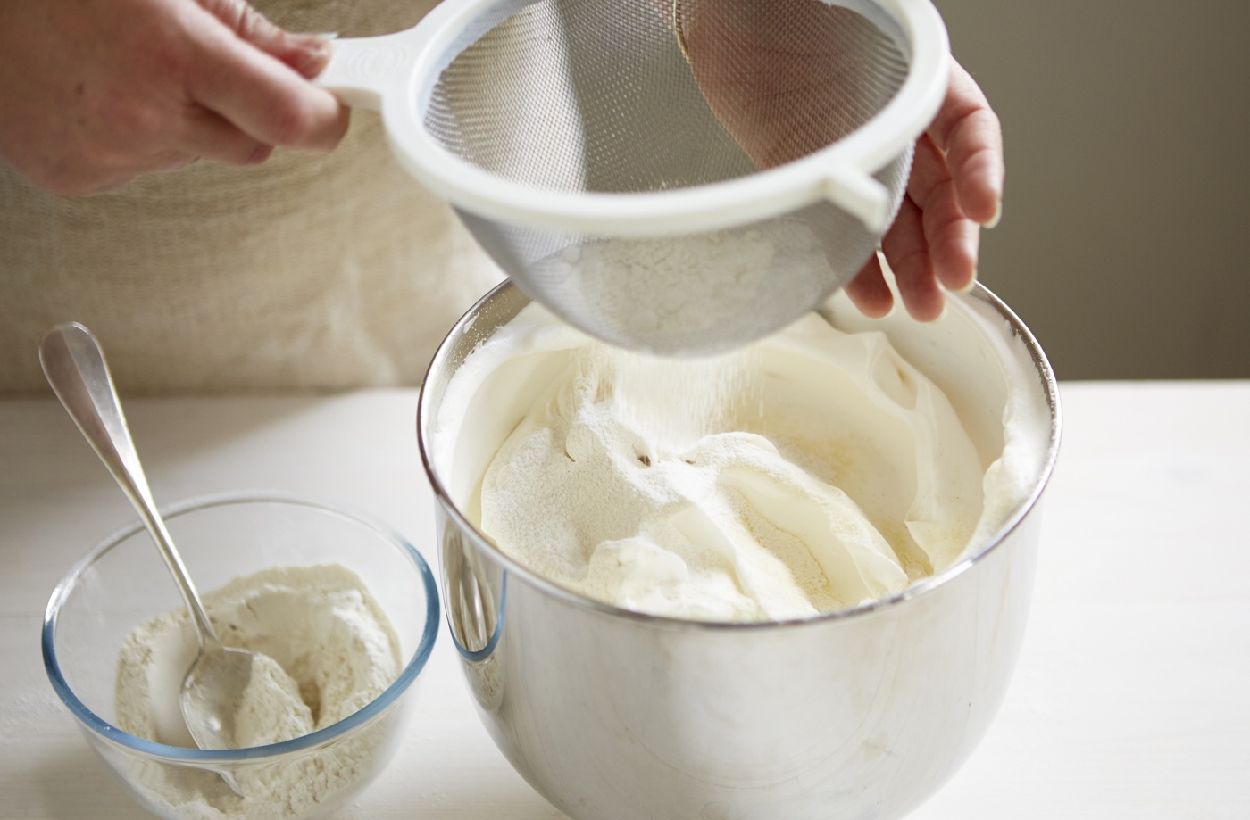 Fold in the flour