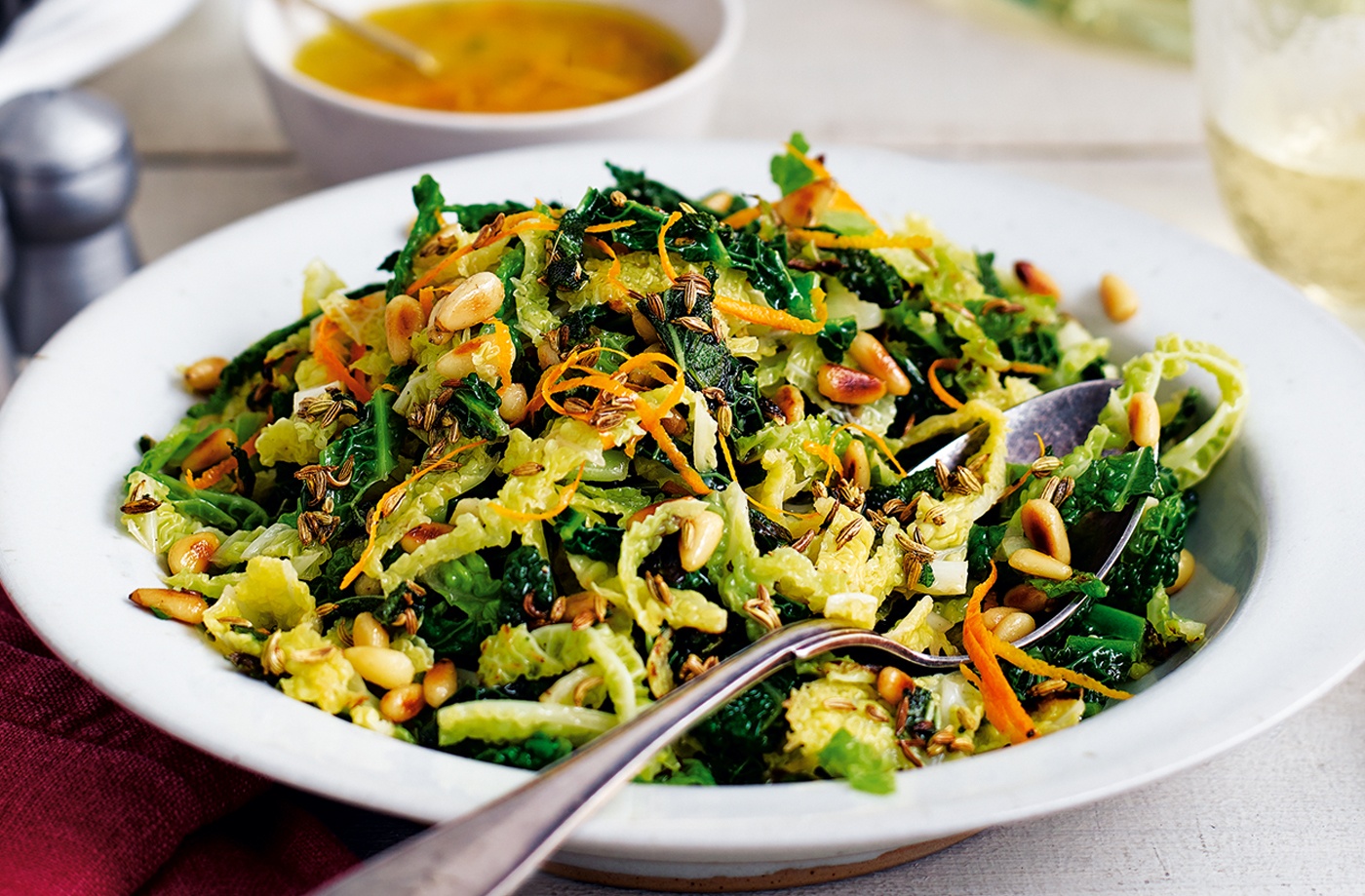 Sautéed Savoy cabbage with orange dressing  recipe