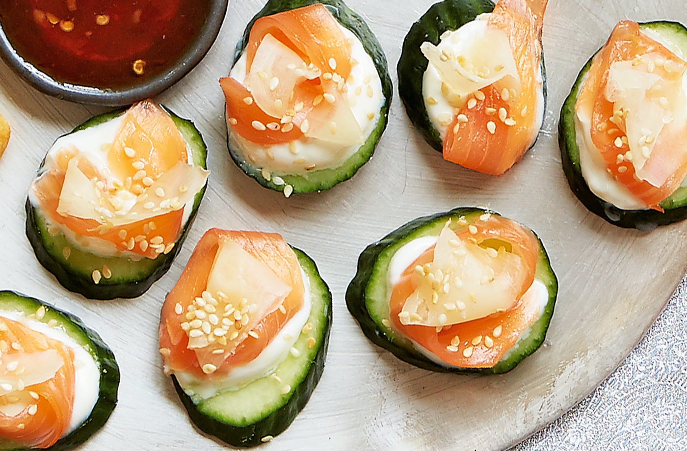 Sushi salmon stacks recipe