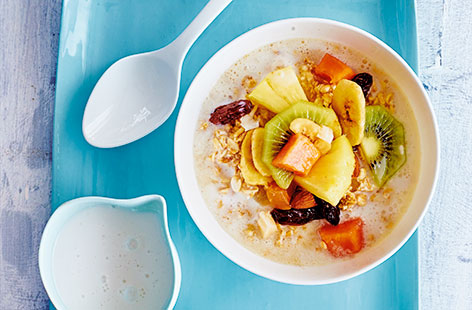 With its combination of nuts, oats and fruit, this tasty breakfast will keep you energised until lunchtime
