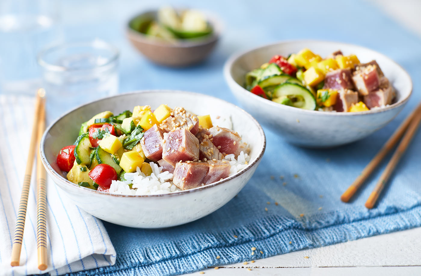 Tuna poke with jasmine rice  recipe