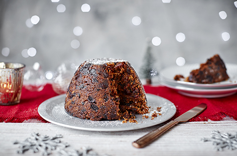 This rich and fruity Christmas pudding tastes just as rich and indulgent as the original, yet it’s completely dairy- and egg-free, so suitable for vegans