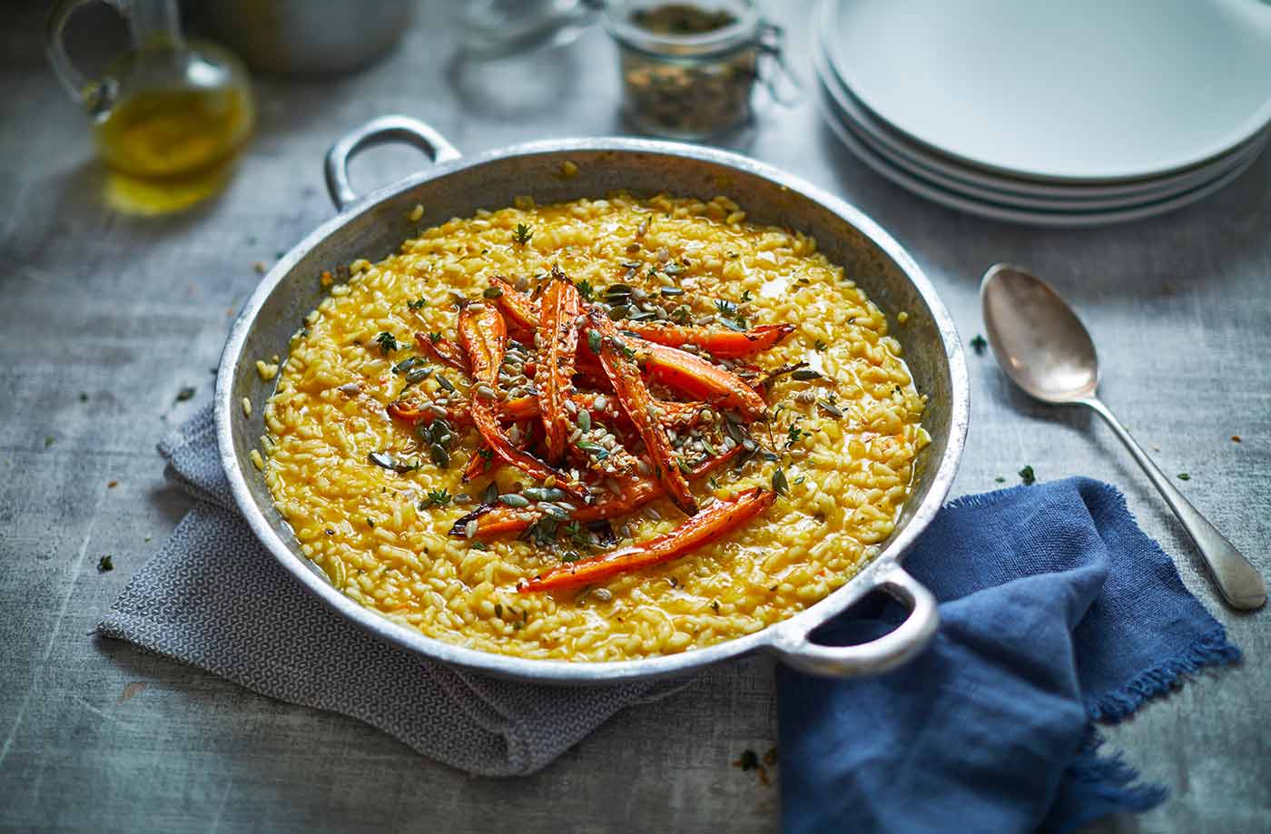 Vegan roasted carrot risotto recipe