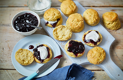 A classic, crumbly scone is the pinnacle of afternoon tea, and this vegan scone recipe means that everyone can still enjoy them. Flavoured with a hint of lemon and served with a generous dollop of coconut cream, just add your favourite fruit or jam for the