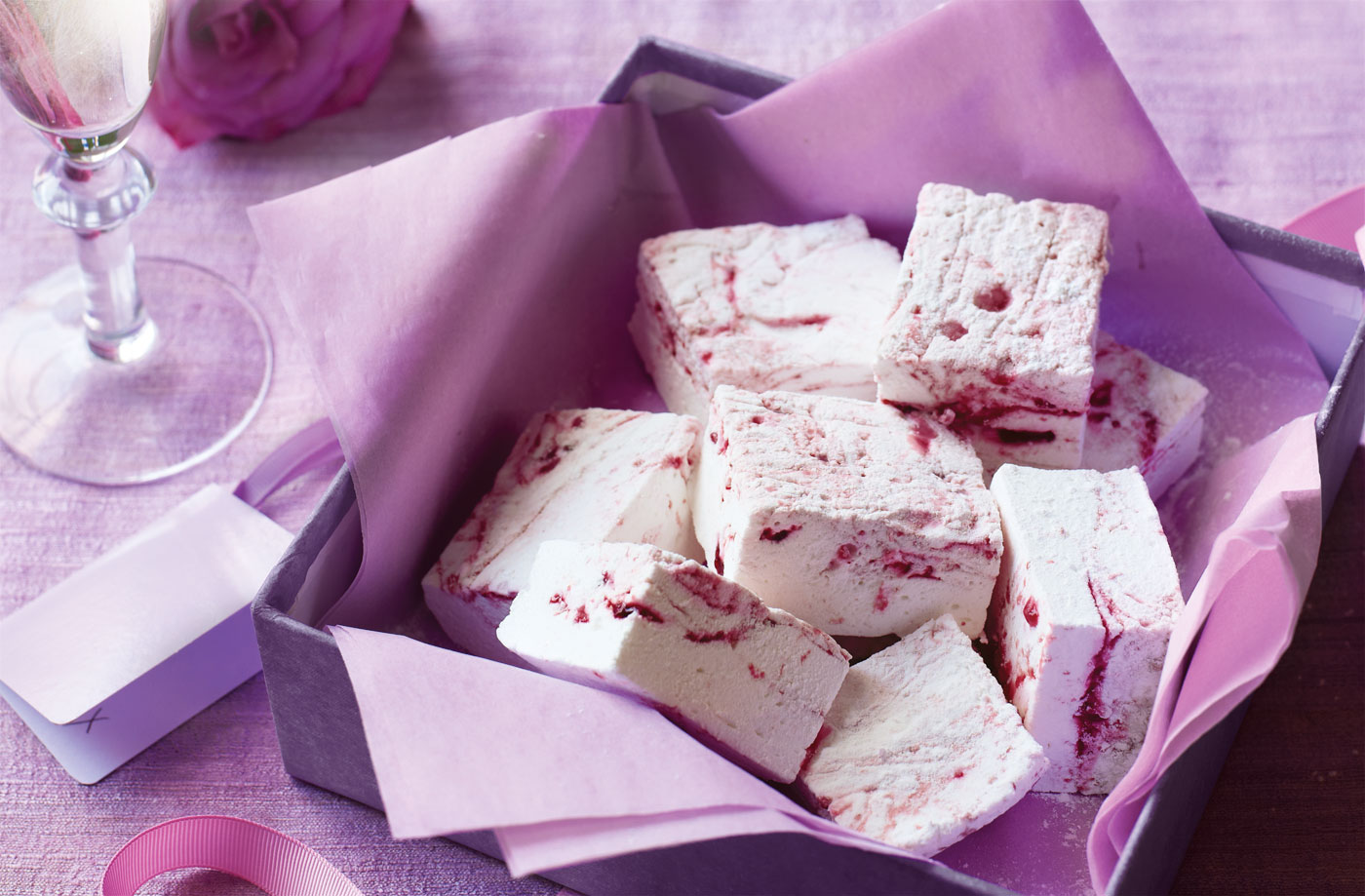 Raspberry and rose marshmallows recipe