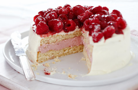 Raspberry colada mousse cake recipe