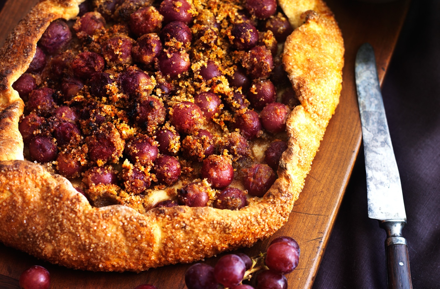 Rustic red grape tart recipe