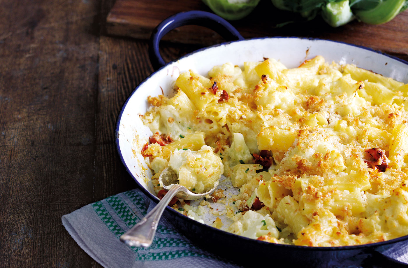 Rigatoni and cauliflower cheese with mascarpone recipe