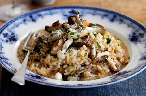 Mushroom and Parmesan risotto  recipe