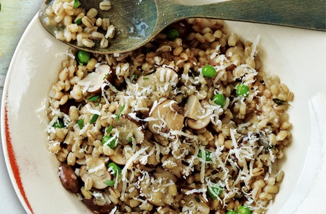 This recipe contains pearl barley, unlike hulled barley, pearl barley has had the bran and husk removed