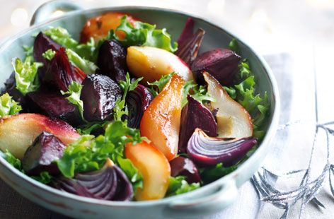 A light winter salad that's full of rich flavours, this is the perfect dish to make when you want some respite from all that festive overindulgence. The gorgeous dressing can be made up to two days in advance and chilled in the fridge.