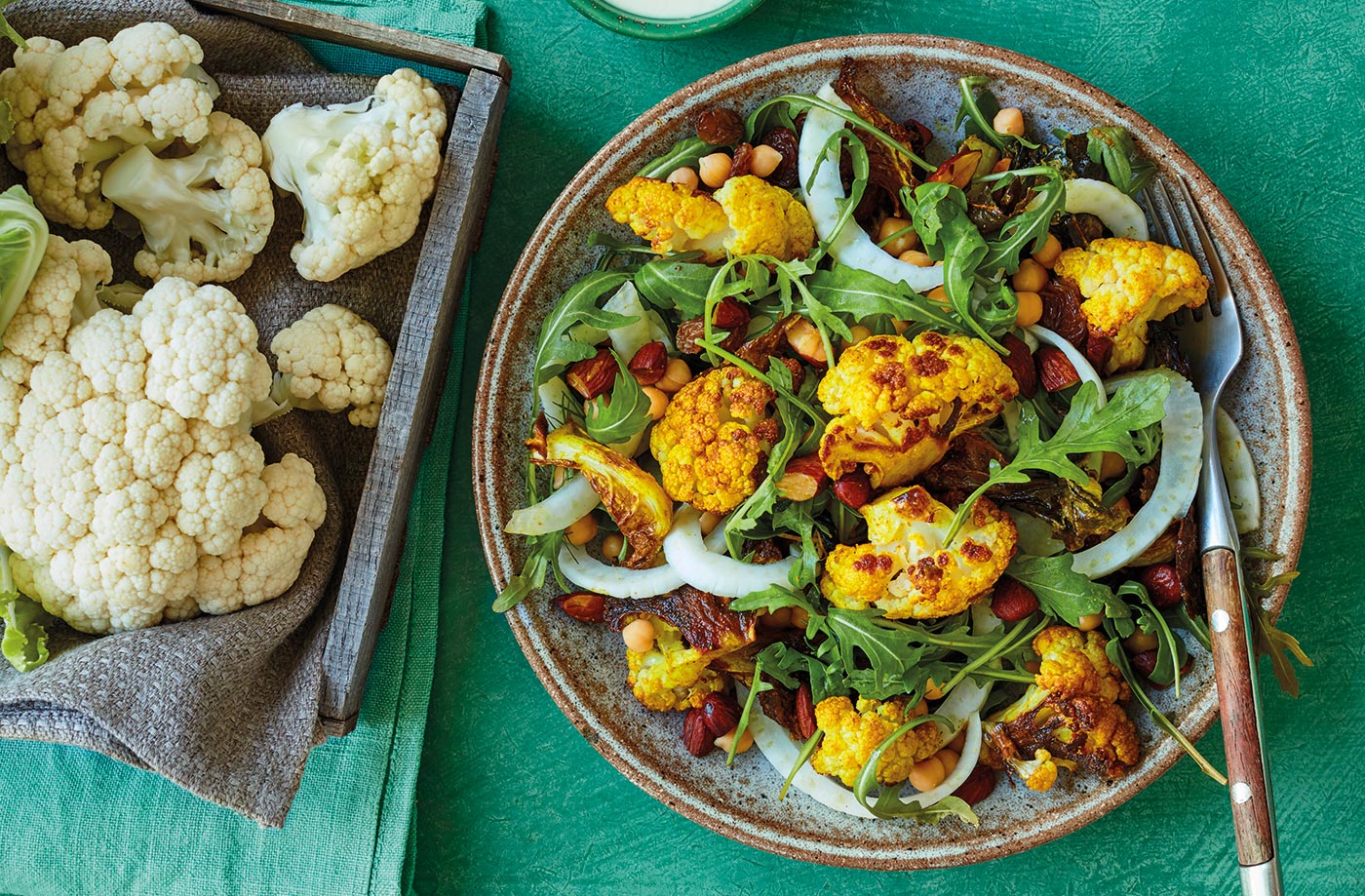 Roasted cauliflower and fennel salad recipe
