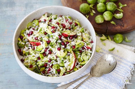 Make this rice salad laden with fresh fruit and veg, for a delicious light meal that can be eaten for lunch or dinner