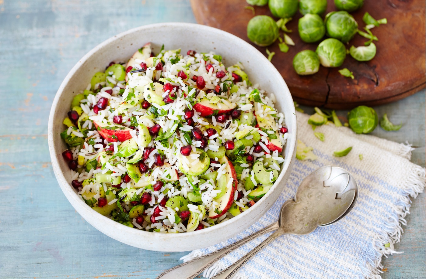 Sprout, celery and wild rice salad recipe