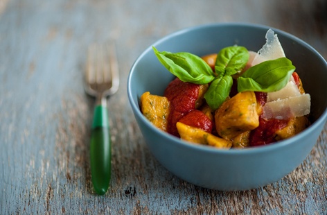 Gnocchi are not only a healthy dinner, they’re also great fun to make. Getting the kids involved shows them it isn’t just sweet dough that needs rolling, and introduces them to some classic Italian flavours.
