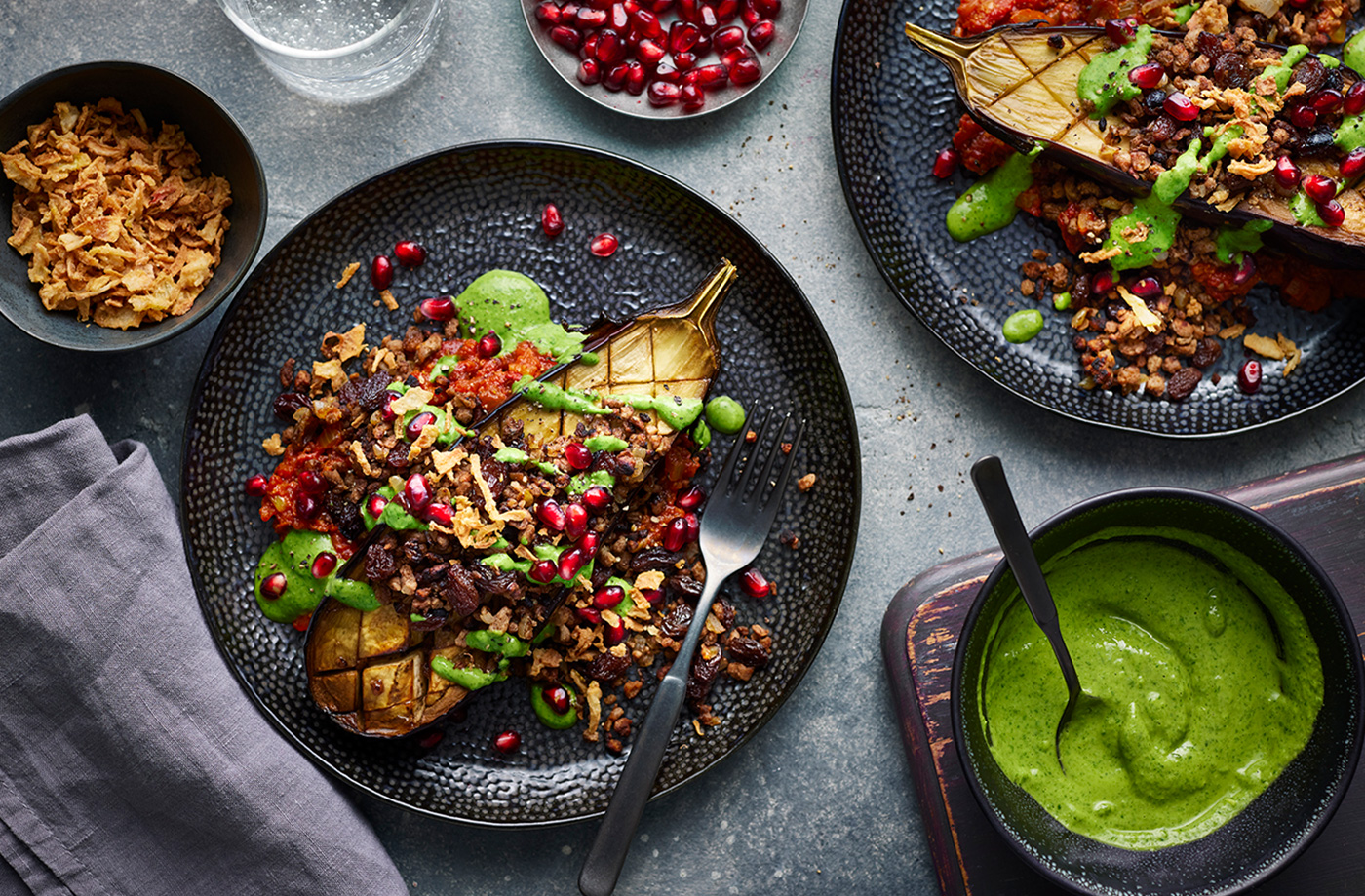 Vegan stuffed aubergines recipe