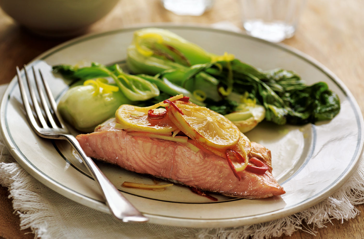 Asian salmon parcels recipe