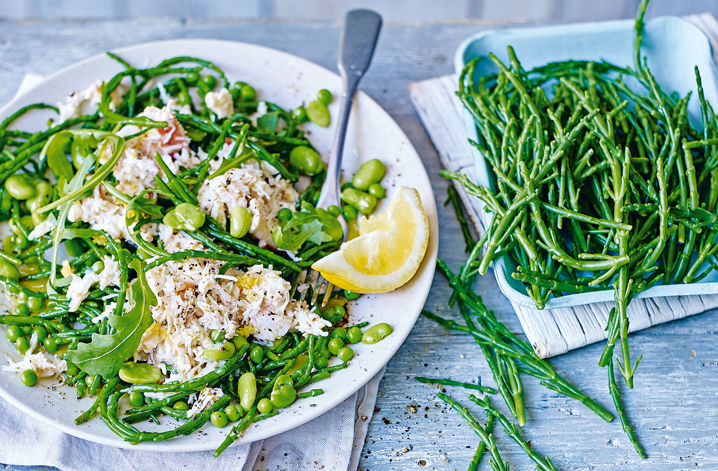 Samphire and crab salad recipe
