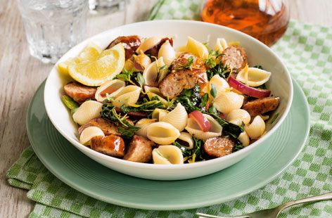 Chilli oil gives this flavoursome and filling pasta dish a spicy kick