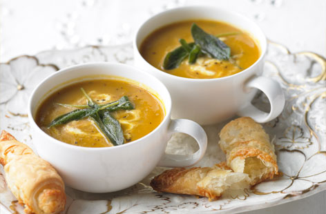 Recipes don't get much more comforting than this warming carrot and chestnut soup. Cooked chestnuts give the soup a deliciously nutty flavour and depth while finely grated Gruyere provides a lush and moreish mouthfeel.