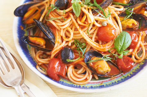 Classic Mediterranean flavours come together in this dish made in minutes