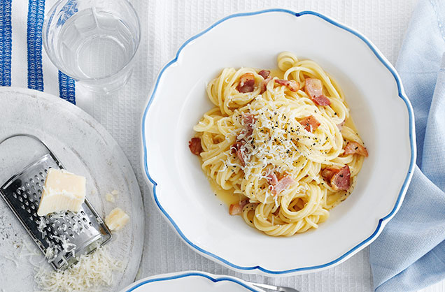 Gluten-free spaghetti carbonara recipe