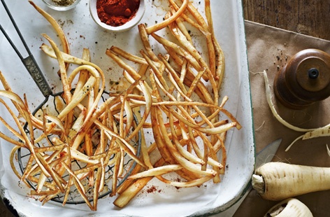 Spicy parsnip shoestring fries recipe