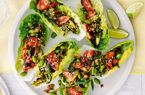 Spicy chicken lettuce cups recipe