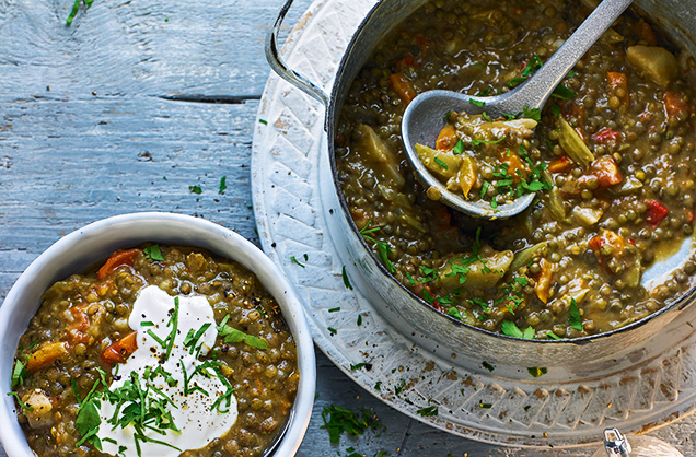 Wednesday: Spicy lentil stew