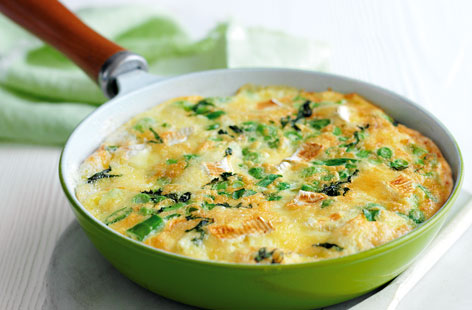 Spring onion and brie frittata recipe