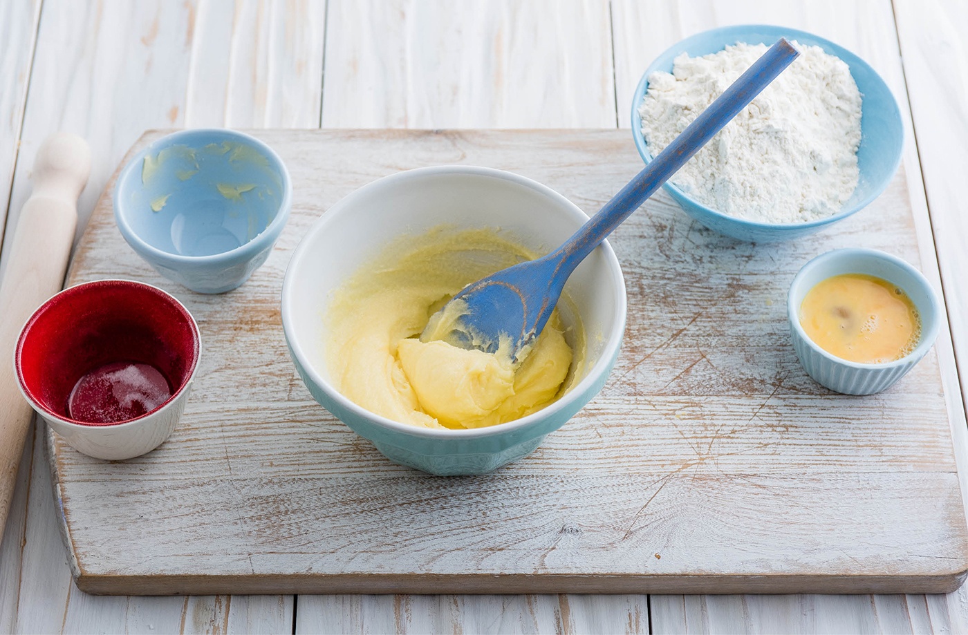 Cream the ingredients