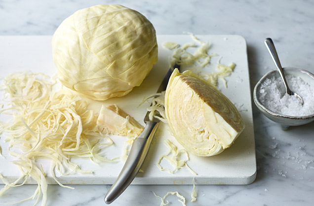 Shred the cabbage