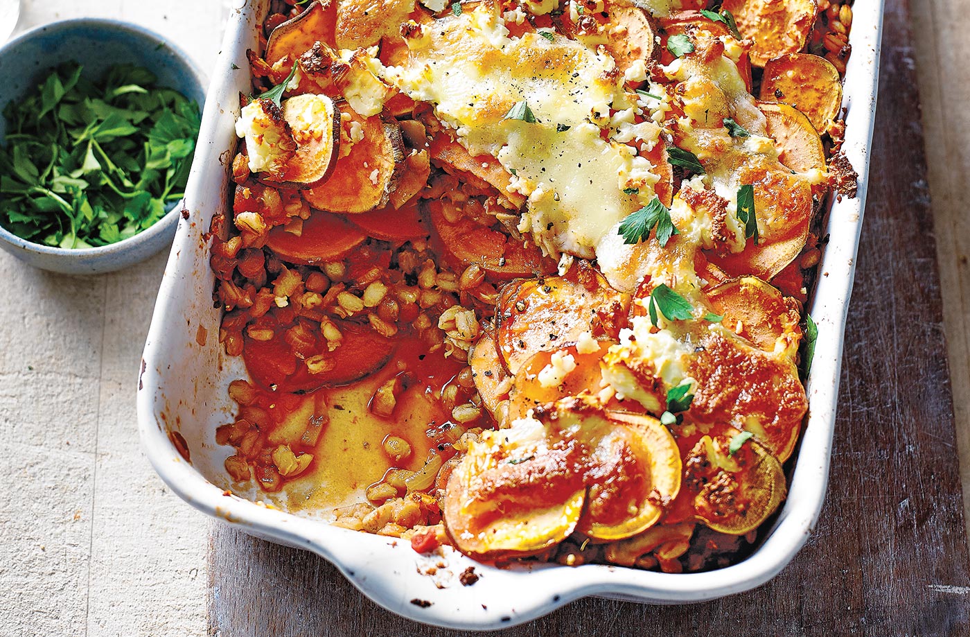 Sweet potato and lentil 'lasagne' recipe