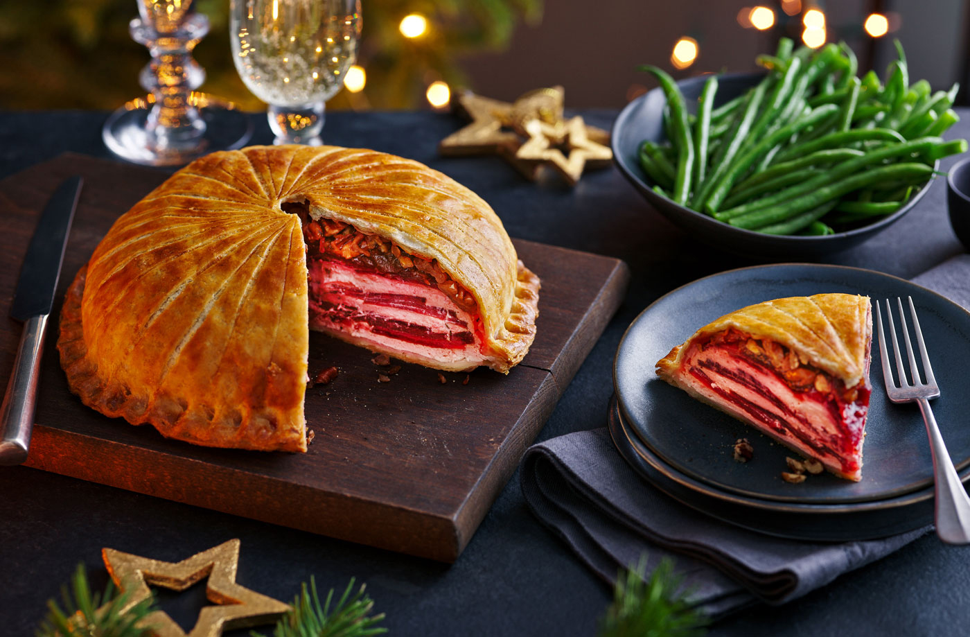 Beetroot and ricotta stacked pithivier recipe