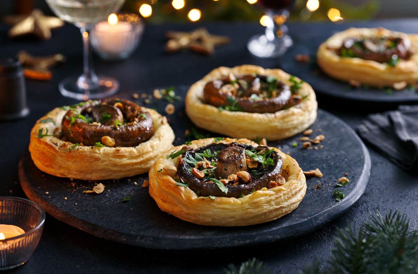Portobello mushroom tarts recipe